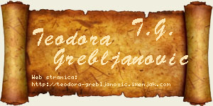 Teodora Grebljanović vizit kartica